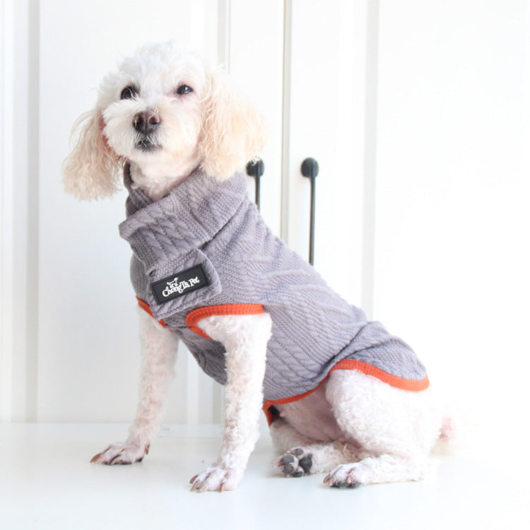 Pet Vintage Twist Sweater Casual Winter Clothing