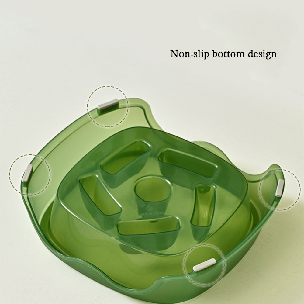 Anti Choking Pet Slow Feeding Water And Food Bowl Plate