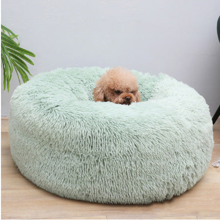 Soft Thick Plush Round Pet Bed Cushion Nest