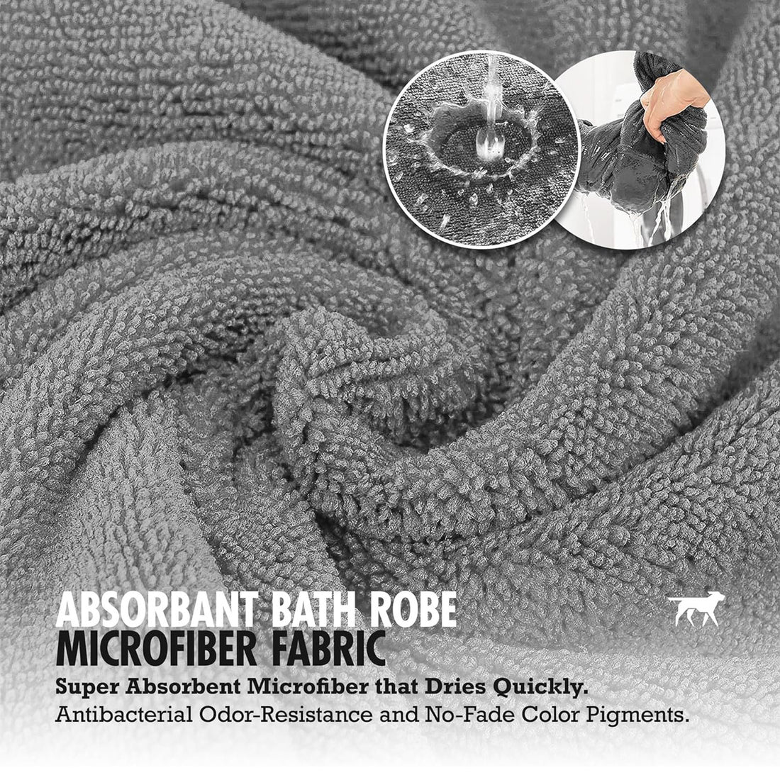 Super Absorbent Pet Bathrobe Towel Pajamas Outfit Coat Wrap