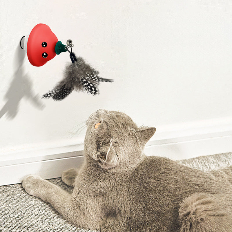 Suction Cup Retractable Wand Interactive Pet Teaser Exercise Toy
