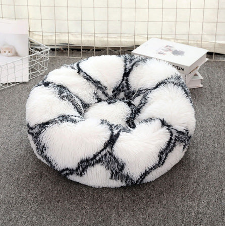 Soft Thick Plush Round Pet Bed Cushion Nest