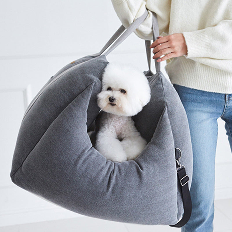 Waterproof Pet Car Seat Carrier Mesh Travel Bed Basket