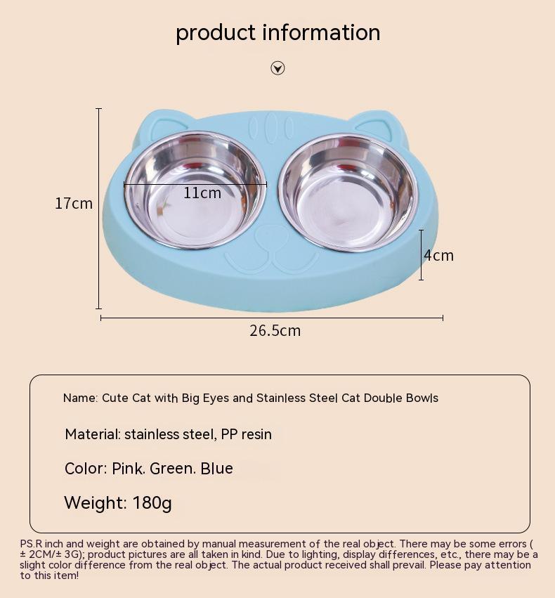 Pet Feeding And Drinking Bowl Rice Basin Water Dish