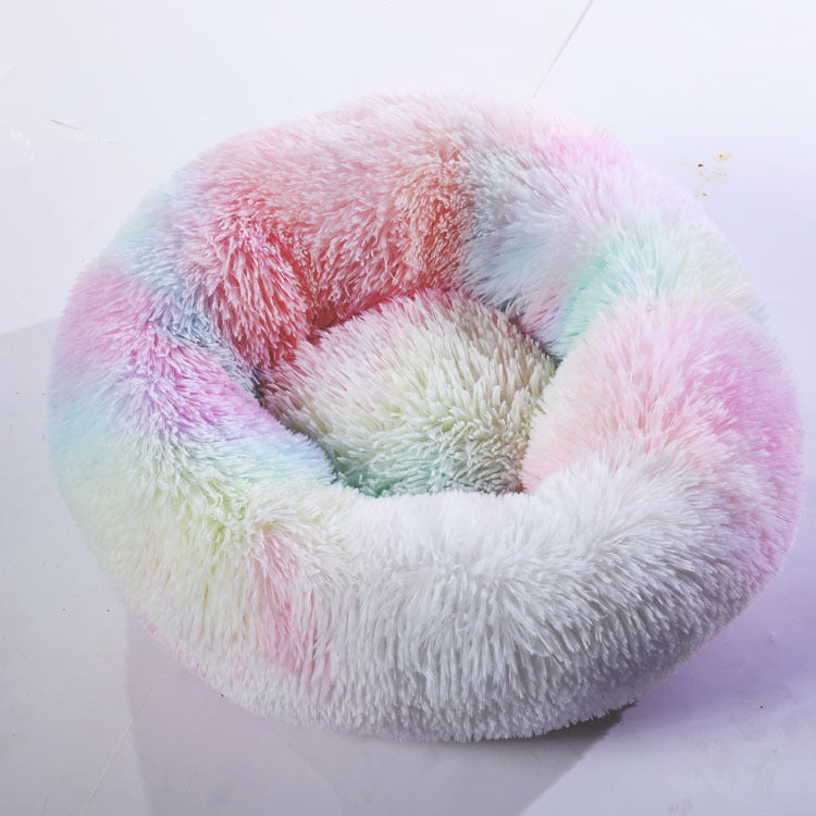 Round Cotton Winter Warm Pet Sleeping Bed Kennel