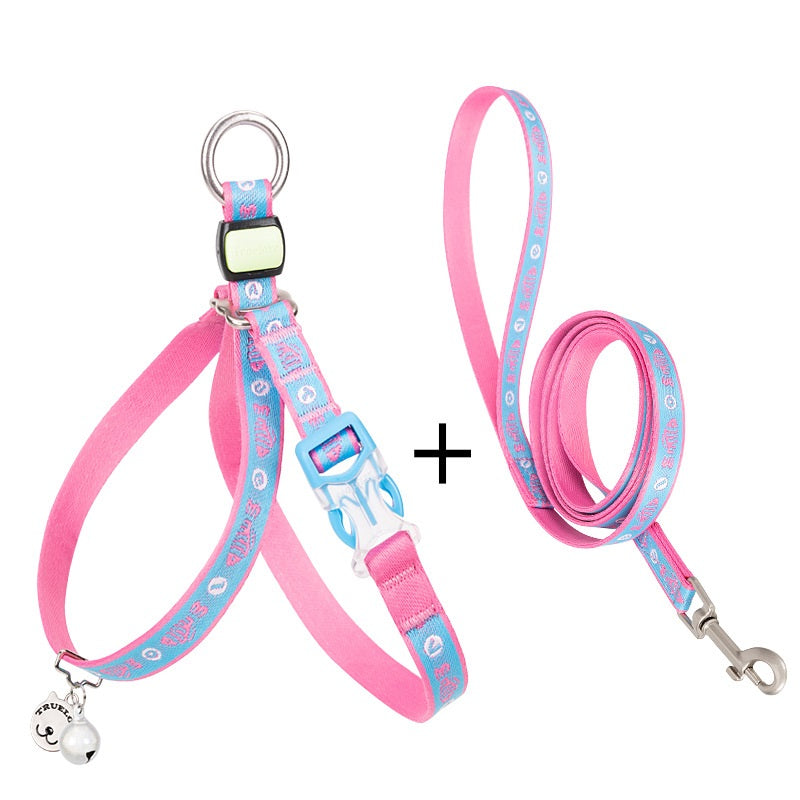 Pet Bell Chest Strap Vest Walking Leash Harness