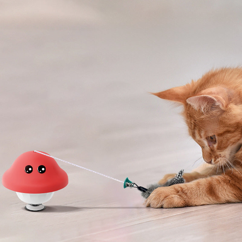 Suction Cup Retractable Wand Interactive Pet Teaser Exercise Toy
