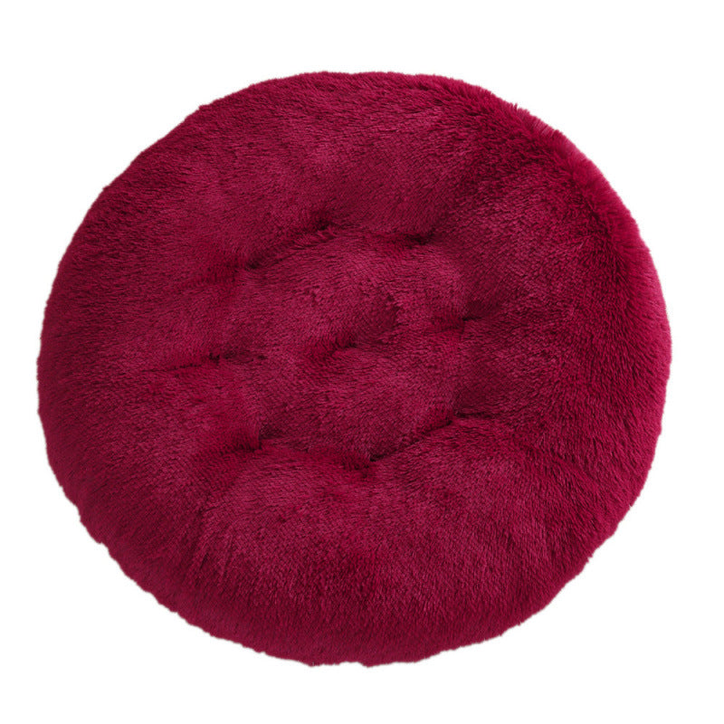 Round Plush Warm Pet Sleeping Bed Soft Cushion Mat