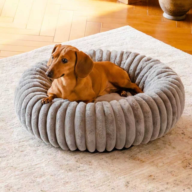 Plush High Density Winter Warm Pet Sleeping Mat Round Bed