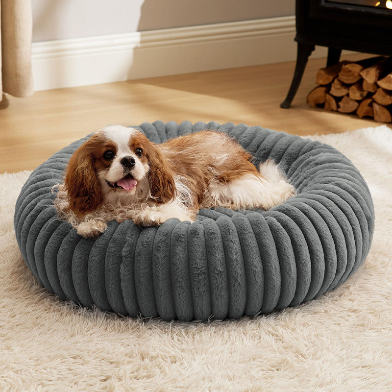 Plush High Density Winter Warm Pet Sleeping Mat Round Bed