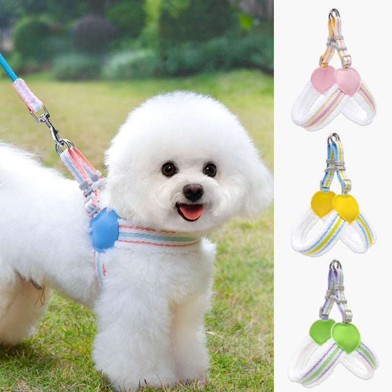 Pet Breathable Chest Vest Walking Leash Summer Gear