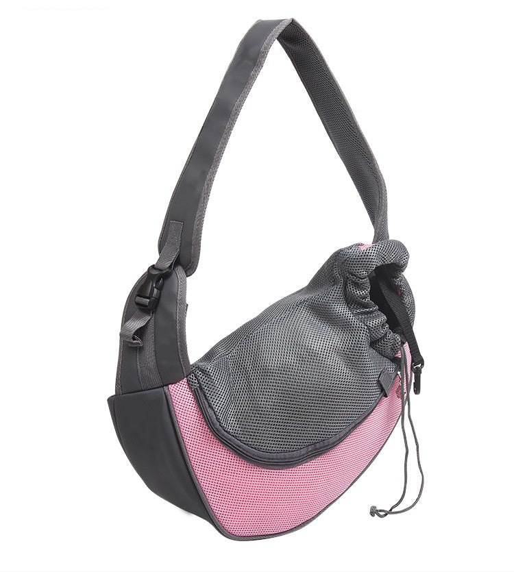 Outdoor Mesh Pet Carrier Shoulder Handbag Travel Bag