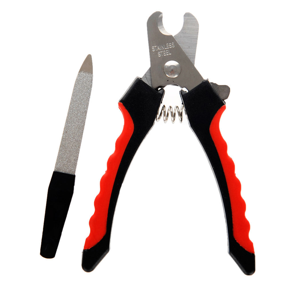 LED Pet Nail Scissors Clippers Safety Grooming Tool