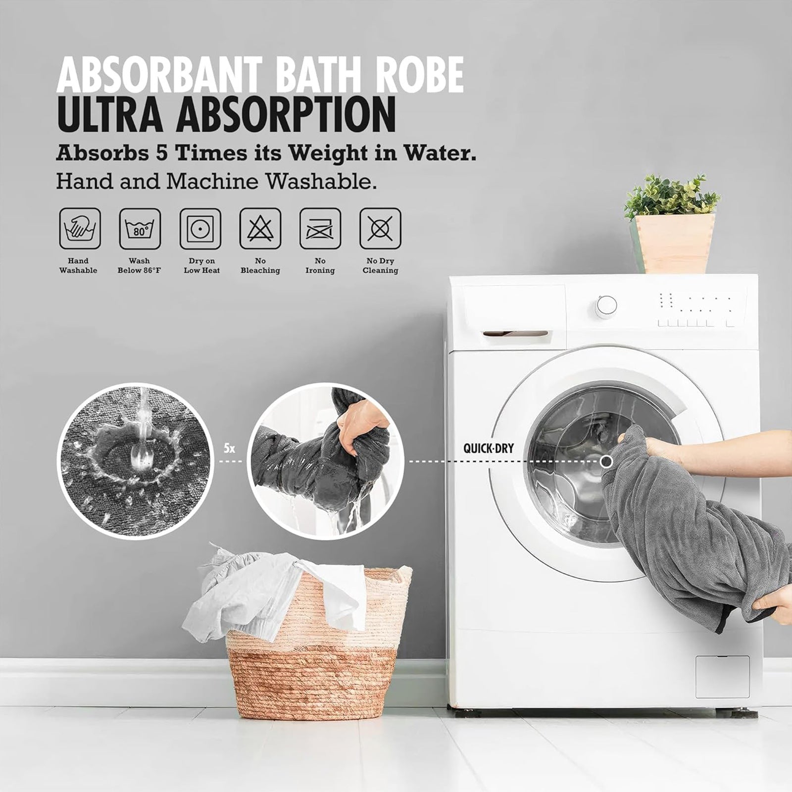 Super Absorbent Pet Bathrobe Towel Pajamas Outfit Coat Wrap
