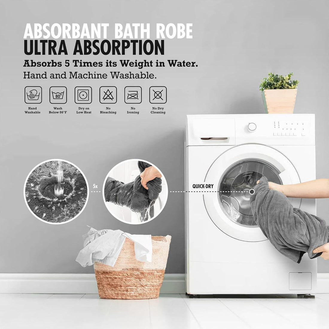 Super Absorbent Pet Bathrobe Towel Pajamas Outfit Coat Wrap