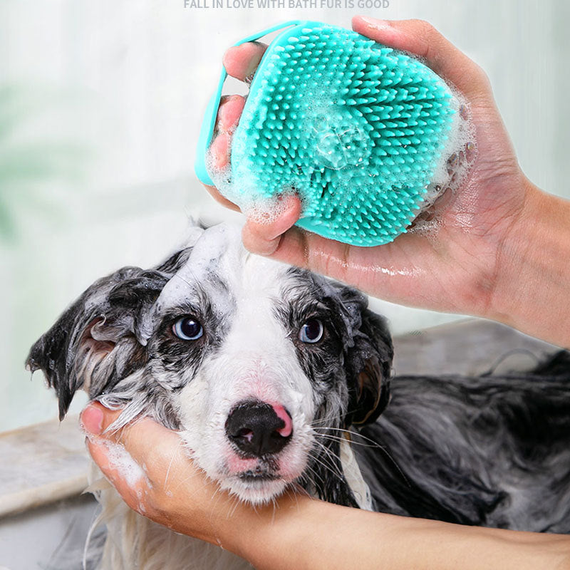 Pet Silicone Bath Massage Brush Cleaning Tool