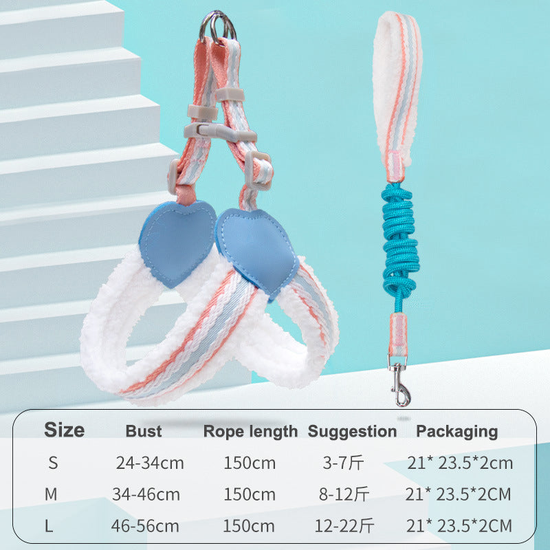Pet Breathable Chest Vest Walking Leash Summer Gear