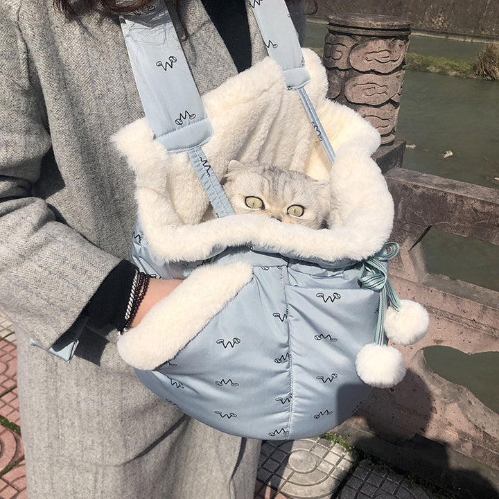 Winter Outdoor Pet Backpack Carrier Travel Bag