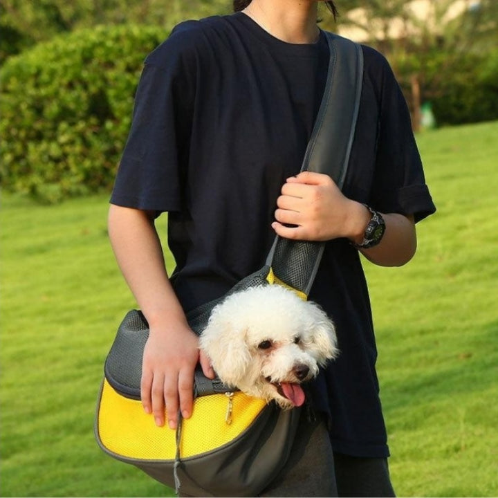 Outdoor Mesh Pet Carrier Shoulder Handbag Travel Bag