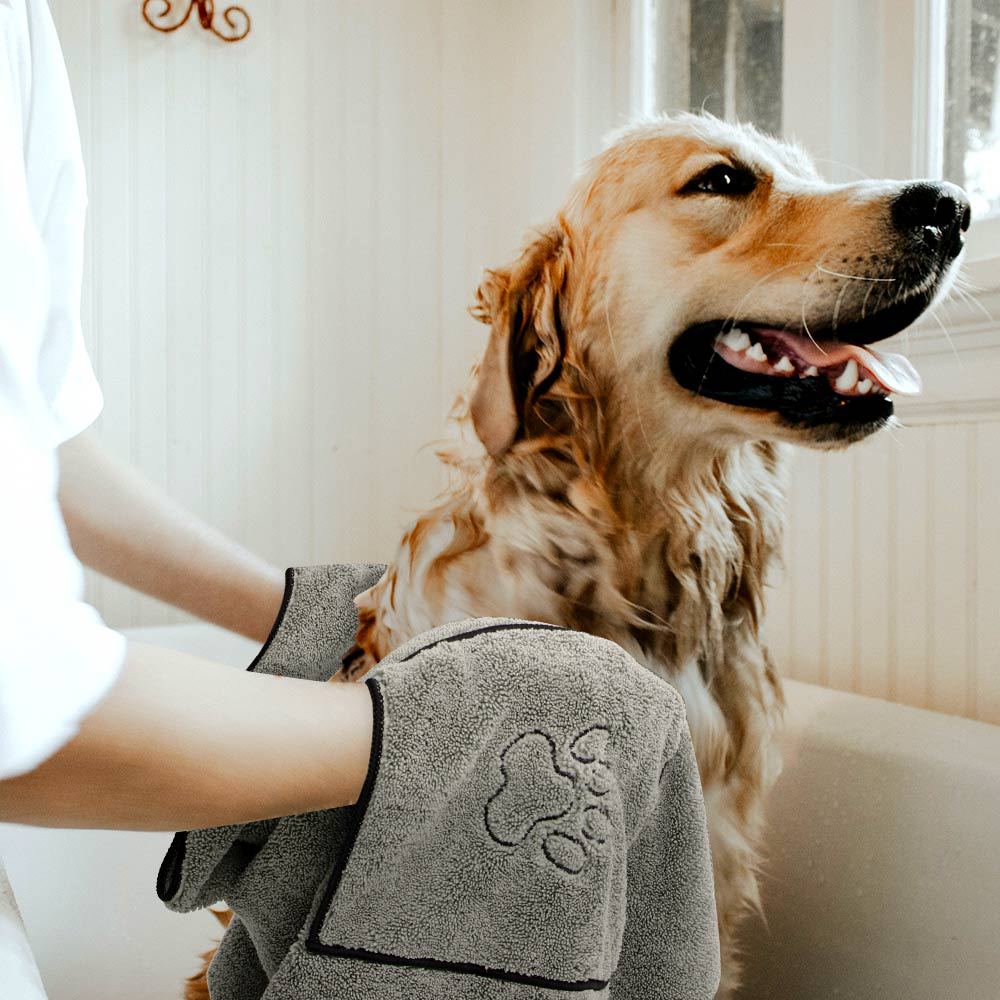 Pet Super Absorbent Bathrobe Bath Towel Large Drying Cloth