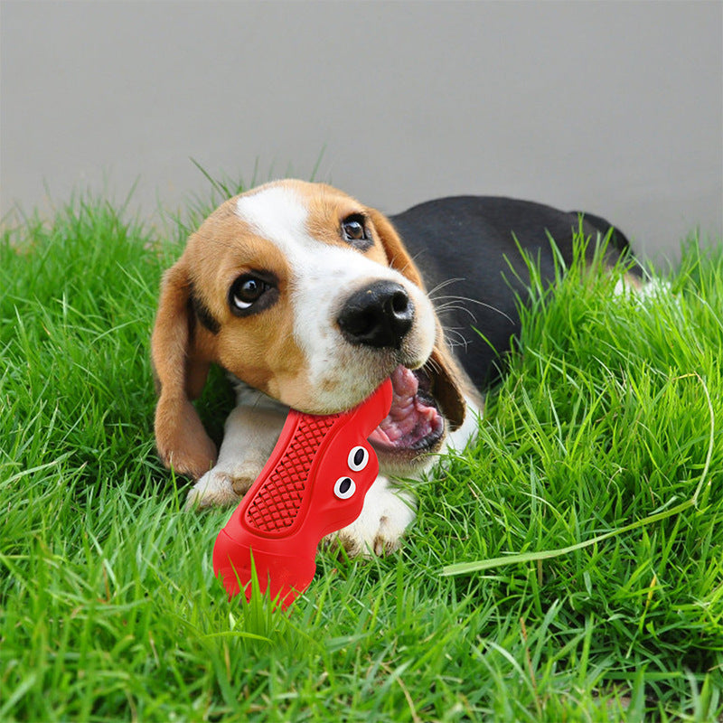 Natural Rubber Vocal Rugby Interactive Chew Pet Toy