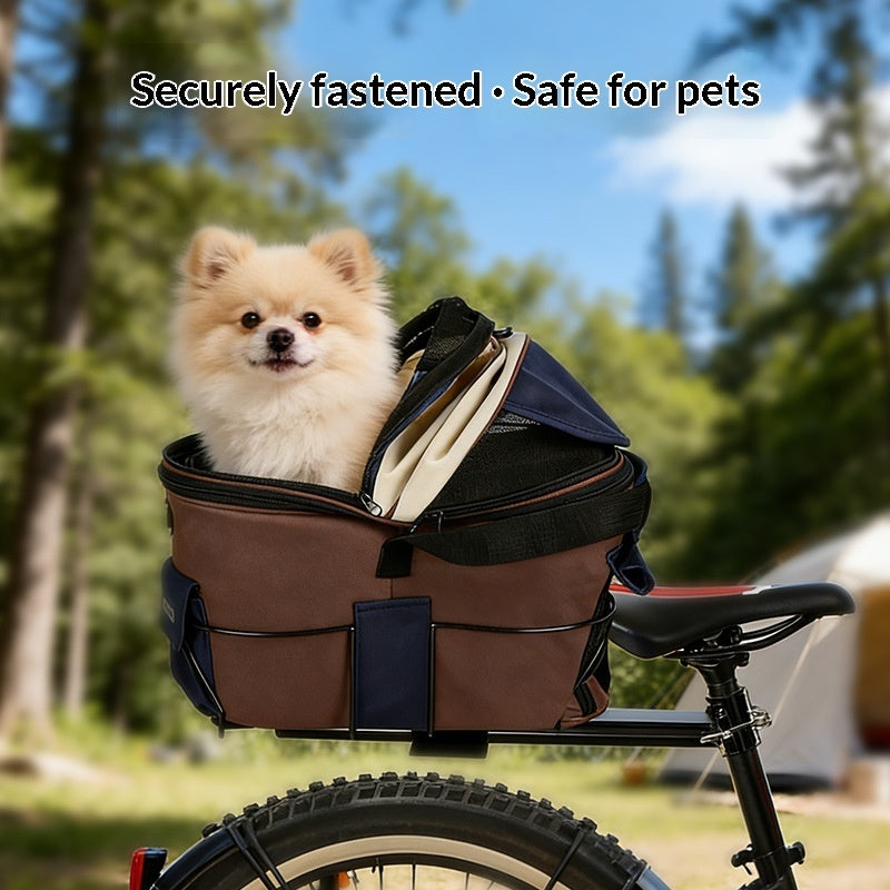 Pet Foldable Canvas Rear Seat Carrier Bag Travel