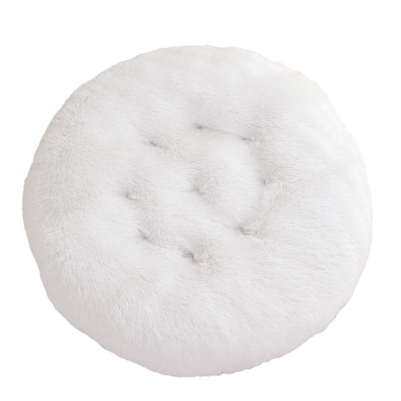 Round Plush Warm Pet Sleeping Bed Soft Cushion Mat