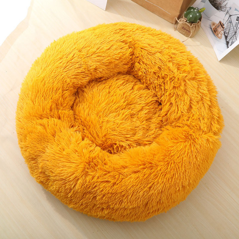Soft Thick Plush Round Pet Bed Cushion Nest