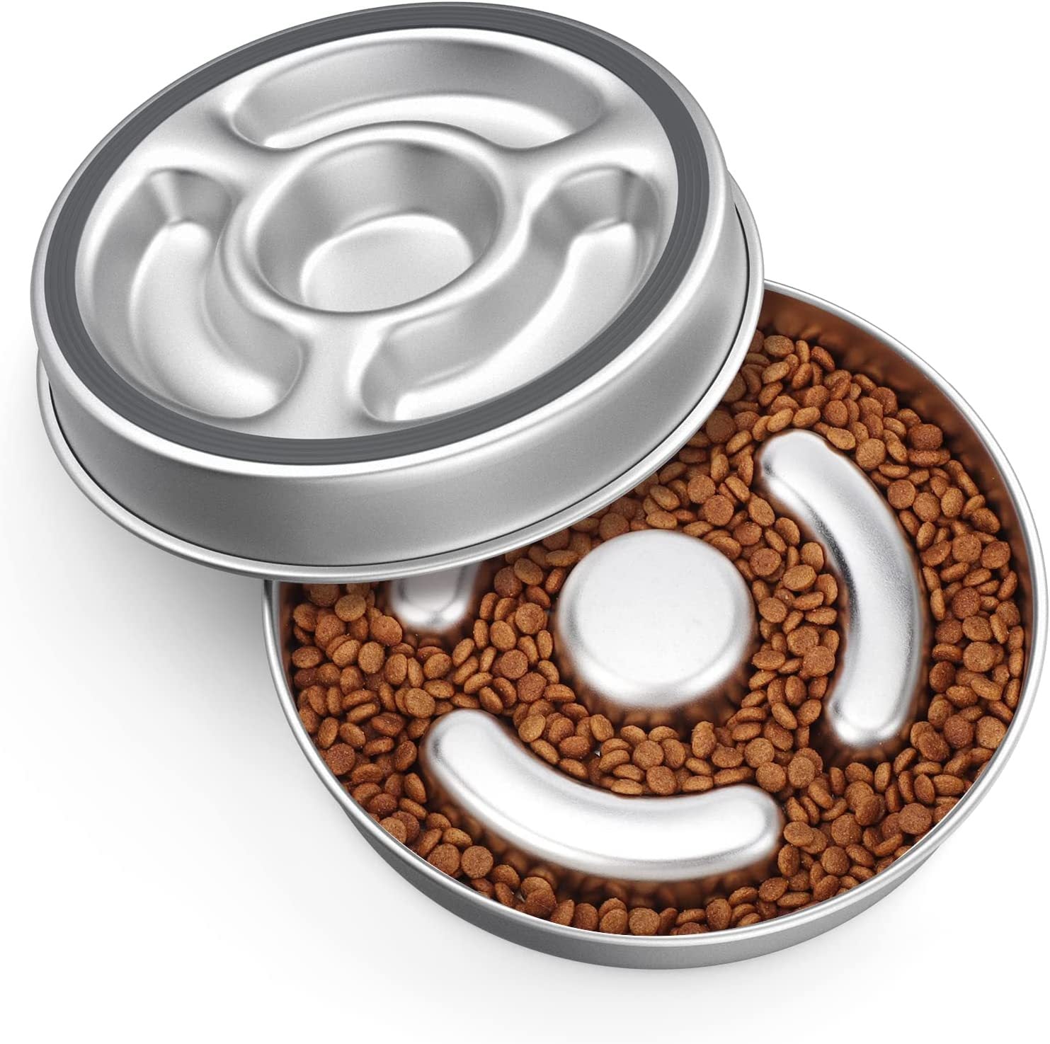 Stainless Steel Pet Slow Feeding Neck Support Bowl