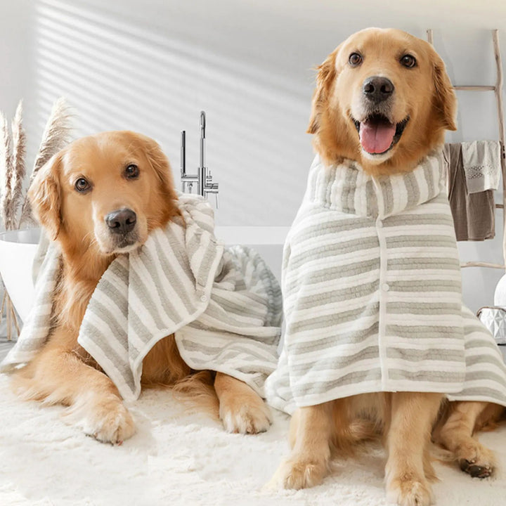 Ultra Absorbent Quick Dry Thick Pet Bath Towel Bathrobe Wrap