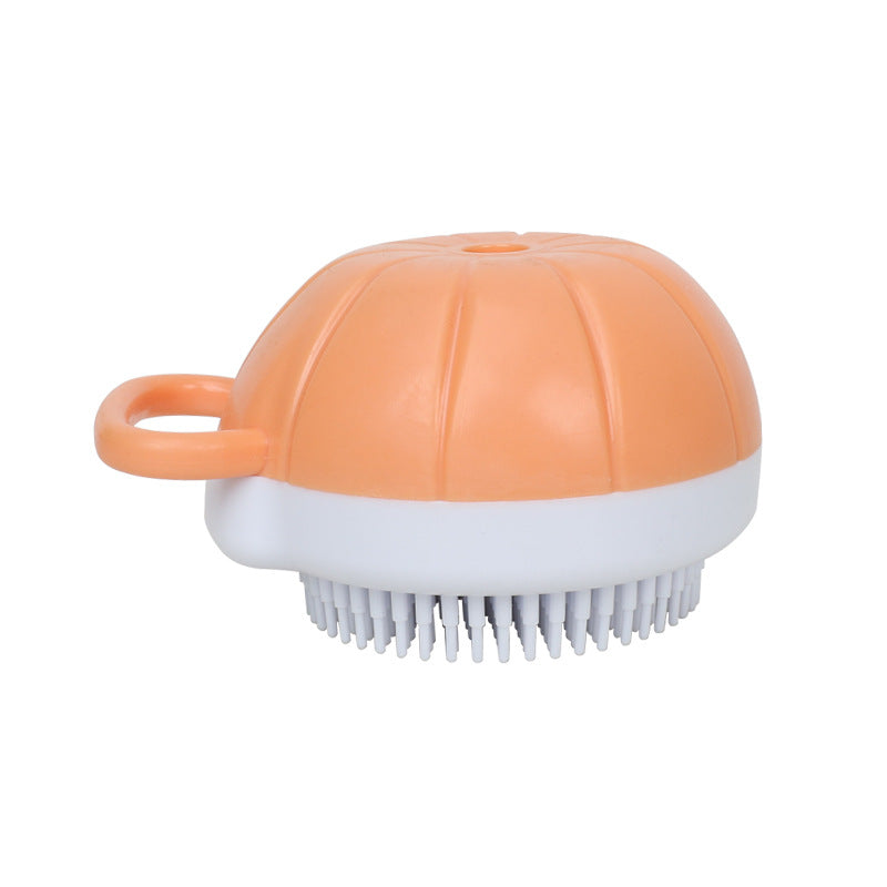 Silicone Pet Bath Brush Shampoo Dispenser Grooming Comb Tool