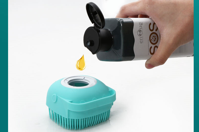 Pet Silicone Bath Massage Brush Cleaning Tool