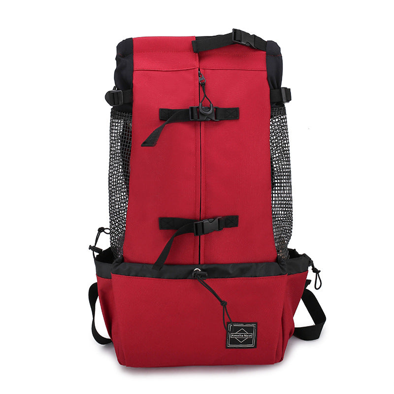 Double Shoulder Pet Backpack Carrier Outdoor Travel Bag