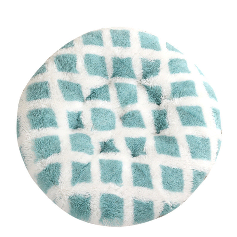Round Plush Warm Pet Sleeping Bed Soft Cushion Mat