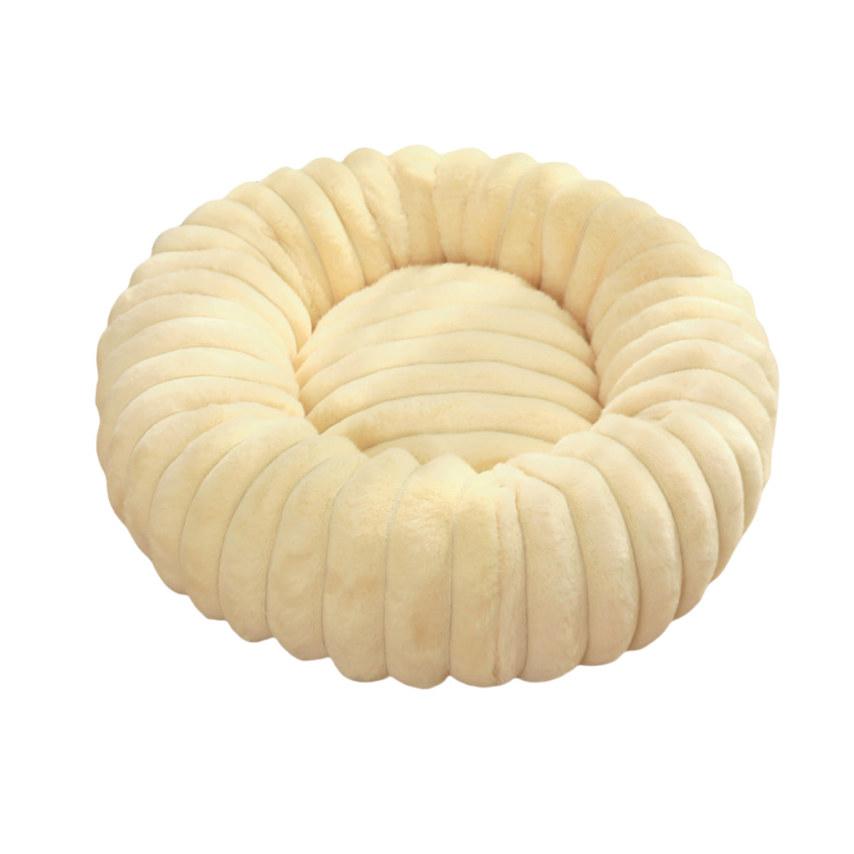 High Density Plush Round Winter Warm Pet Nest Sleeping Bed
