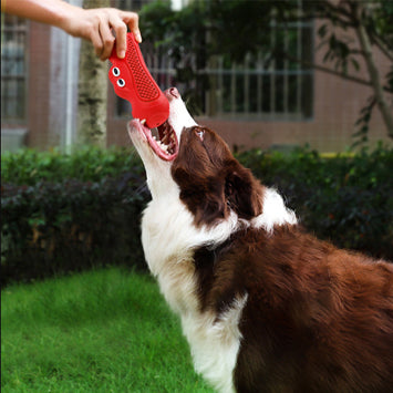 Natural Rubber Vocal Rugby Interactive Chew Pet Toy