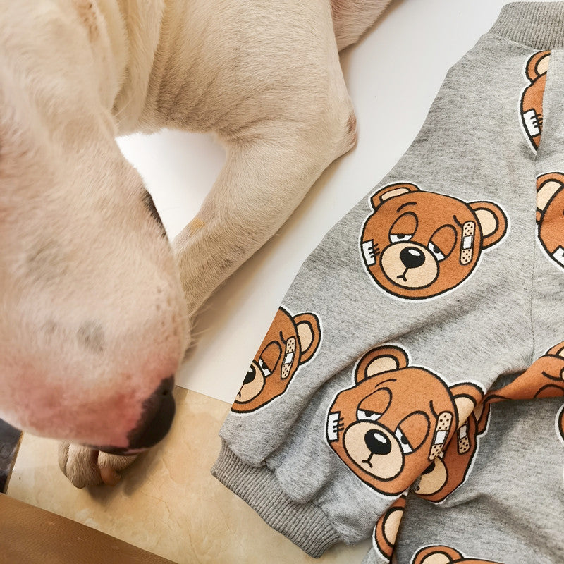 Pet Bear Cartoon Print Fashion T Shirt Clothing Top