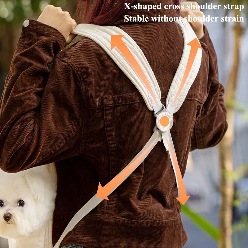 Breathable Cross Design Pet Backpack Travel Carrier Bag