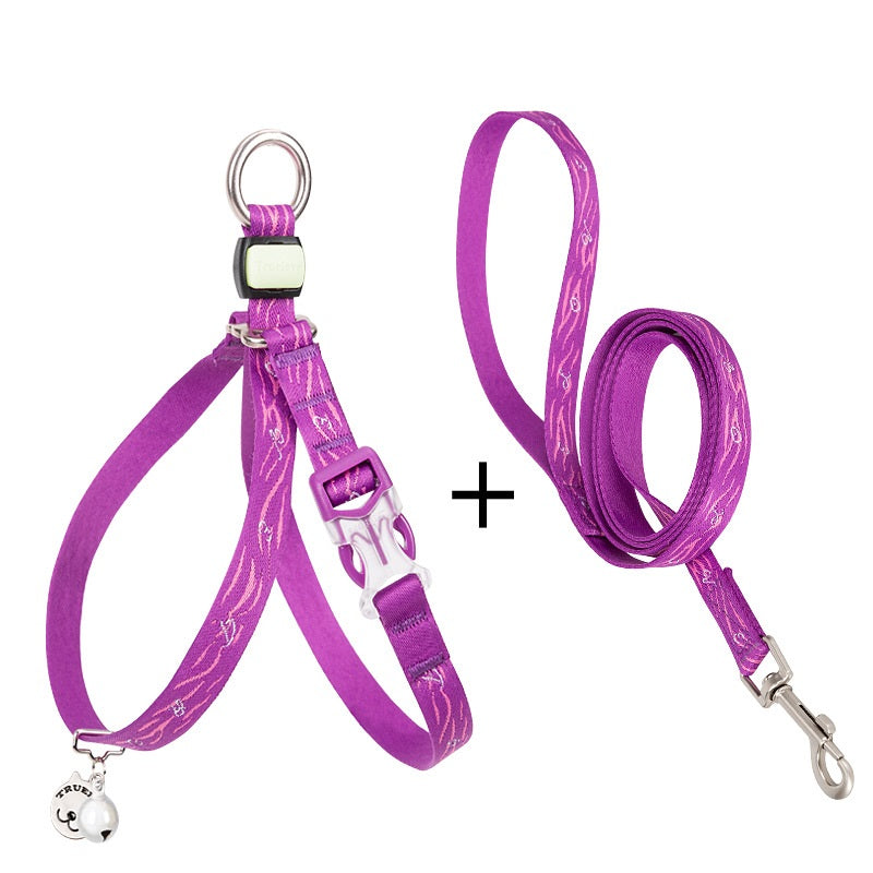 Pet Bell Chest Strap Vest Walking Leash Harness