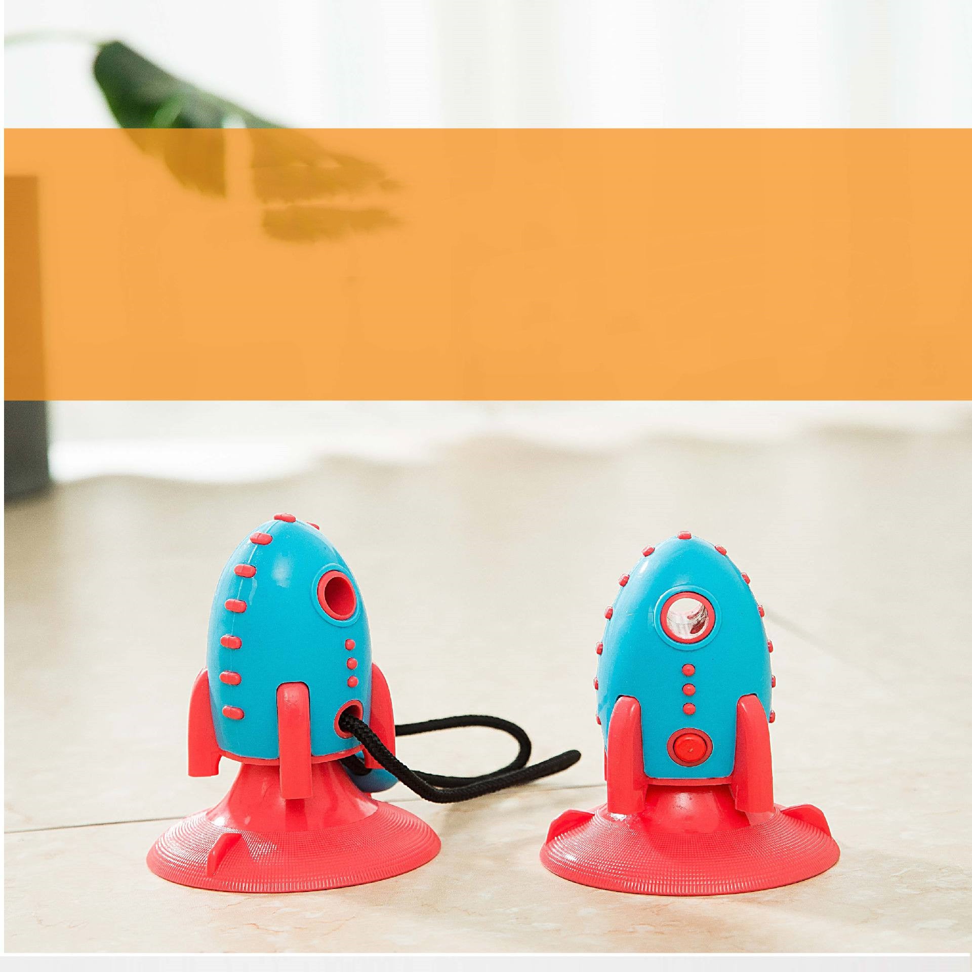 Rocket Style Treat Dispensing Bite Resistant Pet Toy