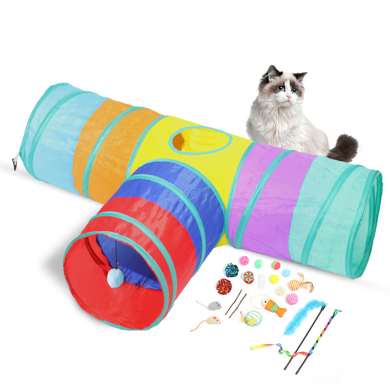 Foldable Pet Tunnel Climbing Path Interactive Toy