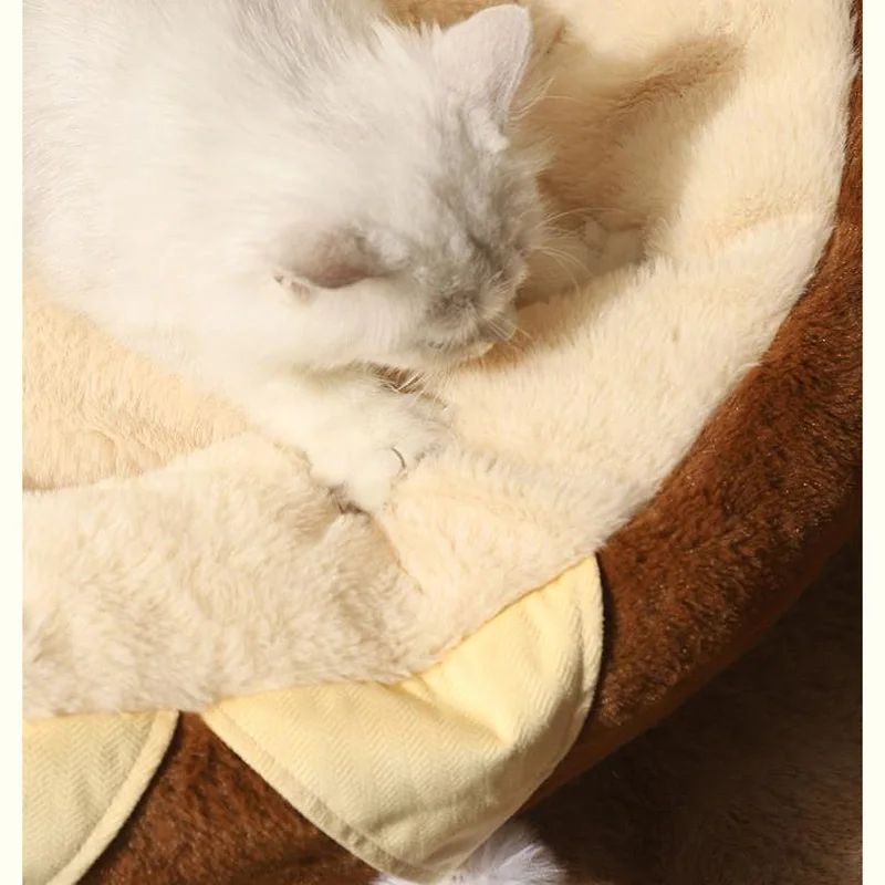 Round Plush Winter Warm Pet Sofa Bed Deep Sleep Cushion Mat