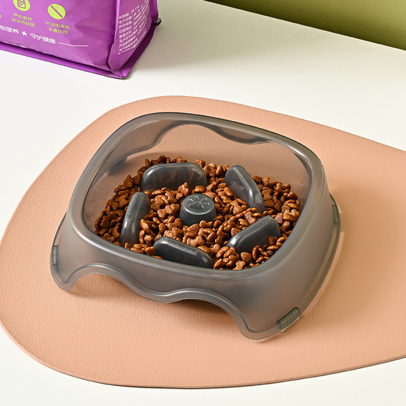 Anti Choking Pet Slow Feeding Water And Food Bowl Plate