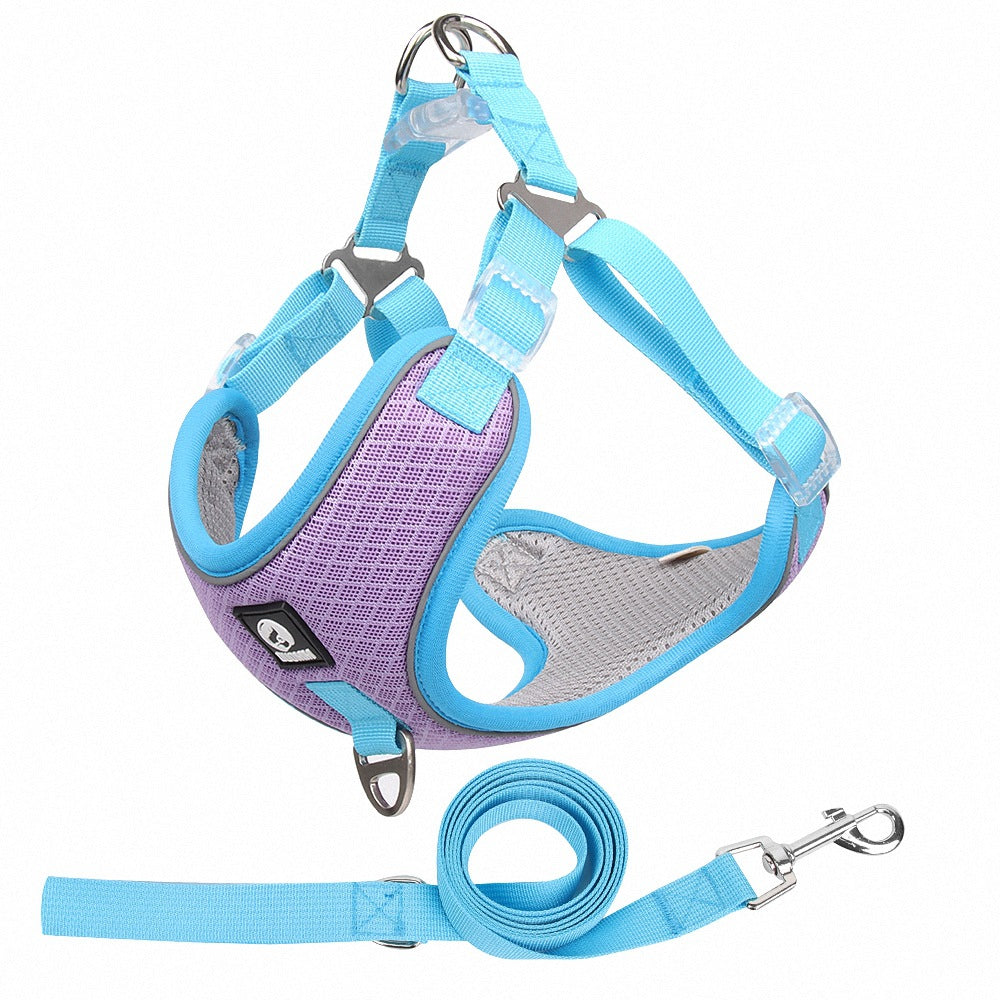 Pet Breathable Adjustable Harness Walking Leash