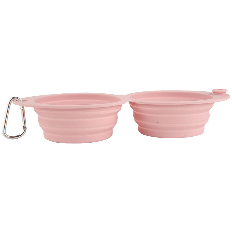 Foldable Silicone Pet Travel Feeding Bowl Portable Dish