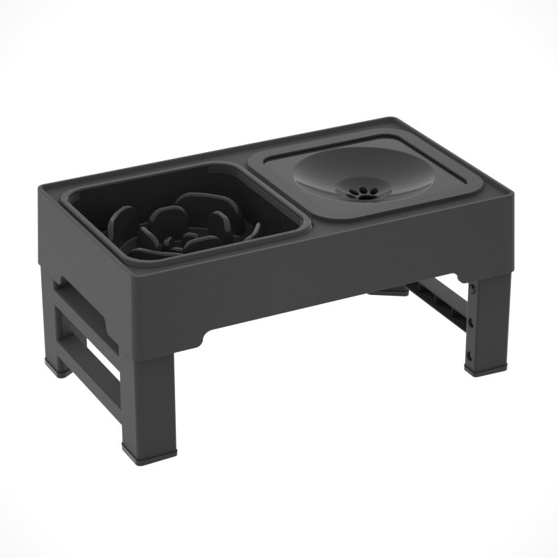 Adjustable Stainless Steel Pet Double Bowl Elevated Feeding Stand