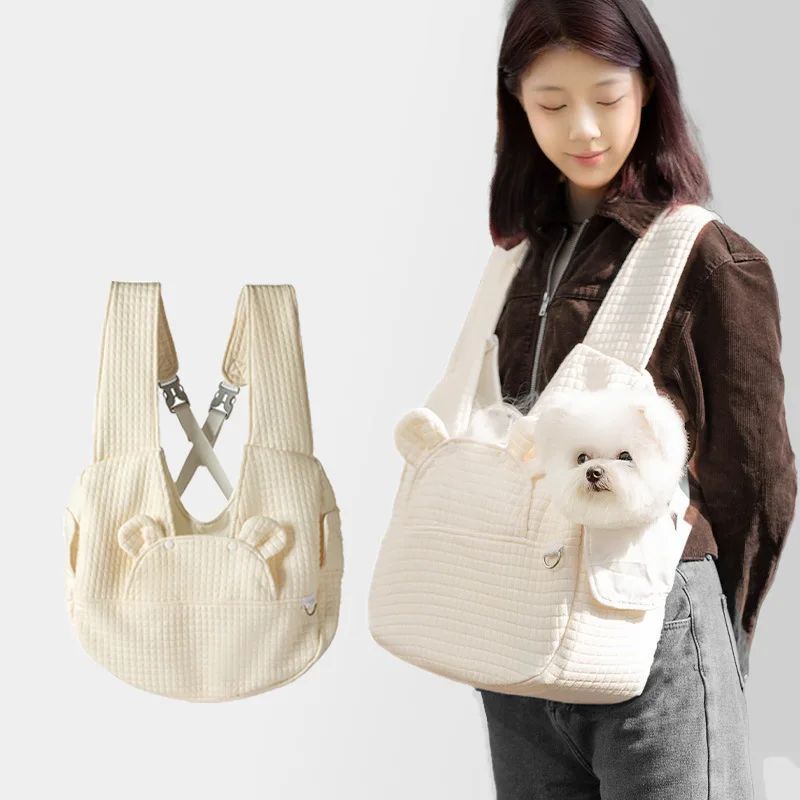 Breathable Cross Design Pet Backpack Travel Carrier Bag