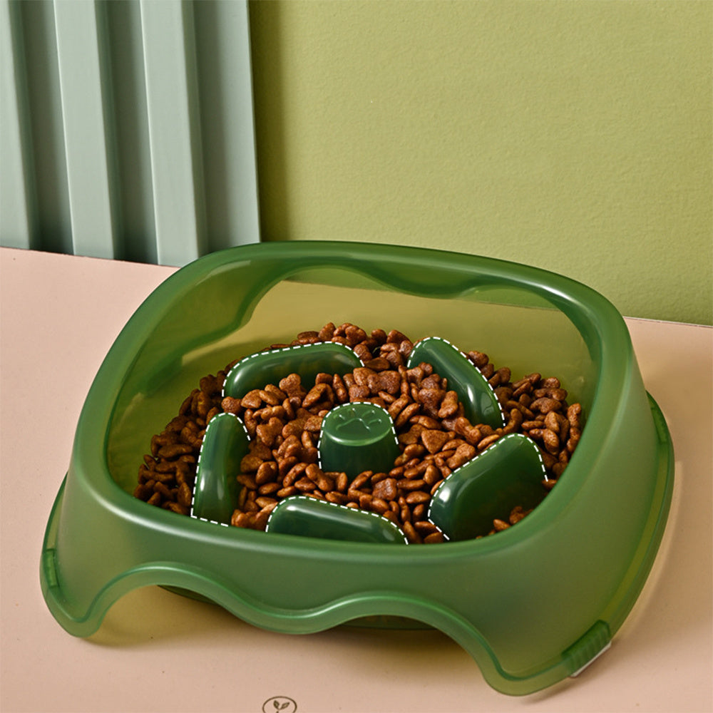 Anti Choking Pet Slow Feeding Water And Food Bowl Plate