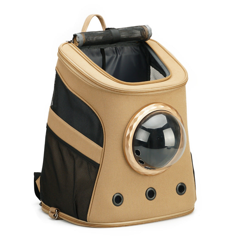Portable Medium Pet Carrier Backpack Style Travel Bag