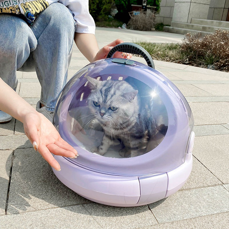 Space Capsule Pet Carrier With Panoramic View Cushion